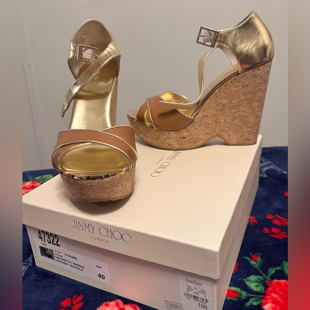 Jimmy Choo summer platform sandals, Sz 40, like new.